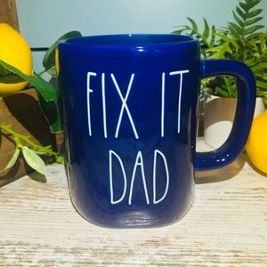 Rae Dunn Blue FIX IT Dad mug new!